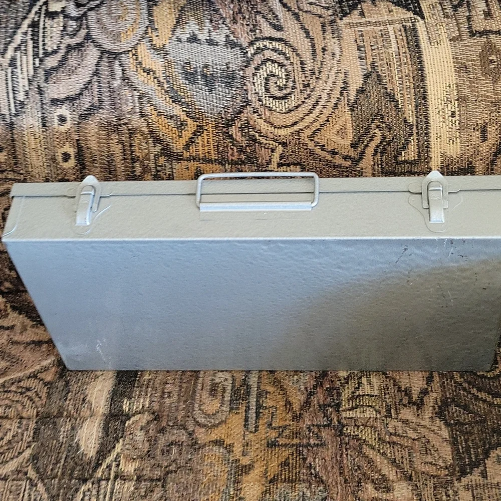 Vintage ATCO Metal 35 MM Slides Box Case 150 Slide